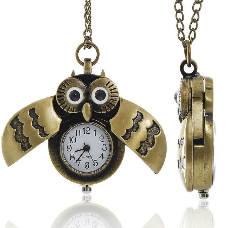 Popular Owl Retro Pocket Watch For Gifts And Collections