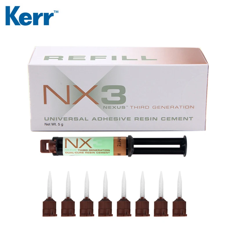 

Dental universal Bond Light Cure Composite Resin/ Kerr NX3 Adhesive Resin Cement Orthodontic Bracket Brace Bonding Agent 5g/pcs