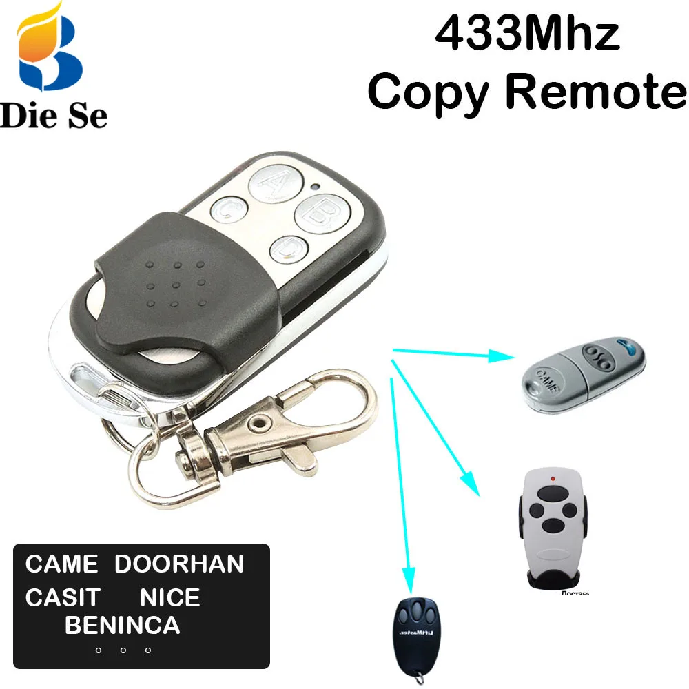 RF 433.92 MHz Universal High Function Copy Remote Control Clone for CAME NICE DOORHAN Remote Control Gate Garage Door Opener