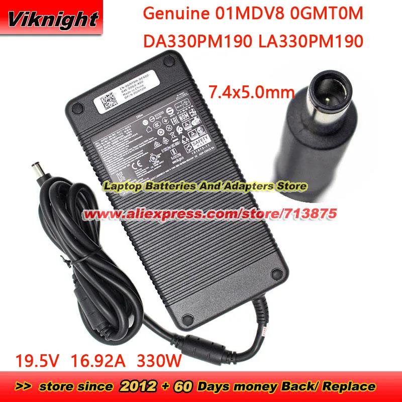 Подлинный адаптер переменного тока LA330PM190 DA330PM190 01MDV8 19 5 V 16.92A 330W 0GMT0M для DELL ALIENWARE M18X