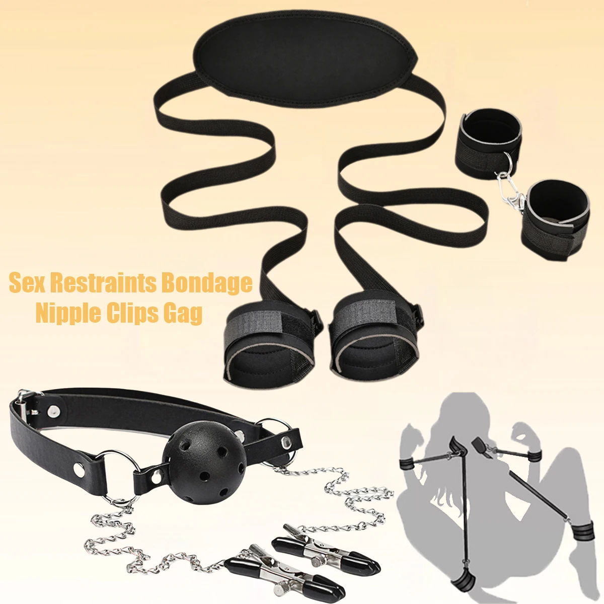 Бдсм Бондаж Секс-фиксаторы Для Женщин Запонки Пар Зажимы Сосков Sm