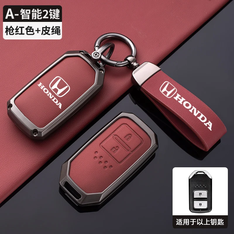 Фото Чехол для автомобильного ключа из ТПУ с 2 кнопками для Honda Fit, Lucky, Vezel, City, Civic, Jazz, BRV, BR-V, HRV, HR-V, Shuttle, Gp8, держатель-брелок №1