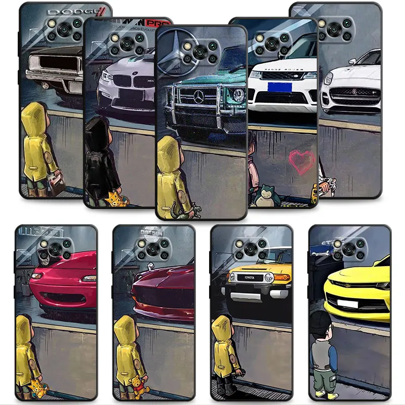 

Boy Girl See Sports Car For Xiaomi MI POCO X4 Pro POCO X3 NFC 11 Lite 13 12 11T 5G POCO M3 9T 12X Note 10 10T Pro 12S 12T Cases
