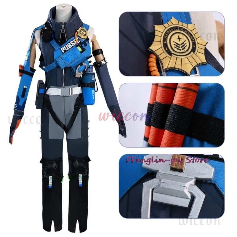 Фото Anime Game Zenless Zone Zero Seth Lowell Cosplay Costume Criminal Investigation Team Uniform Wig Tail Man Carnival Party Suit №4