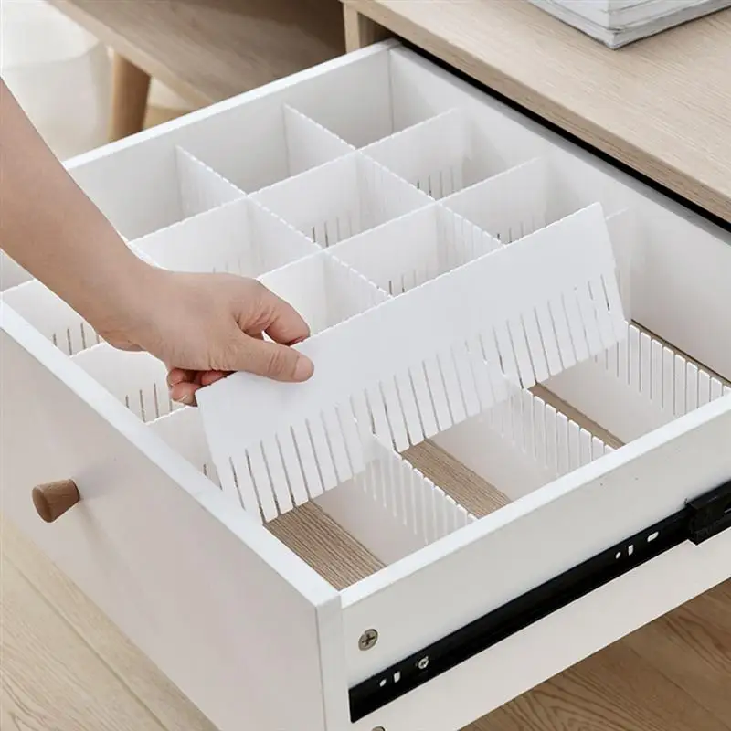 

10pcs Drawer Dividers Free Combinations Organizers Drawer Partitions for Home