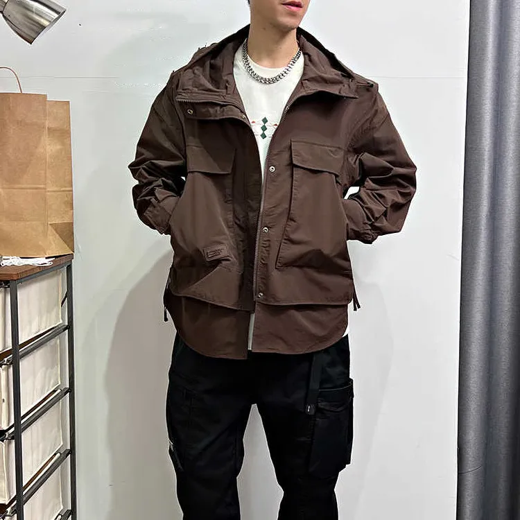 Весенне-осенние искусственные двухсекционные пальто для мужчин популярное