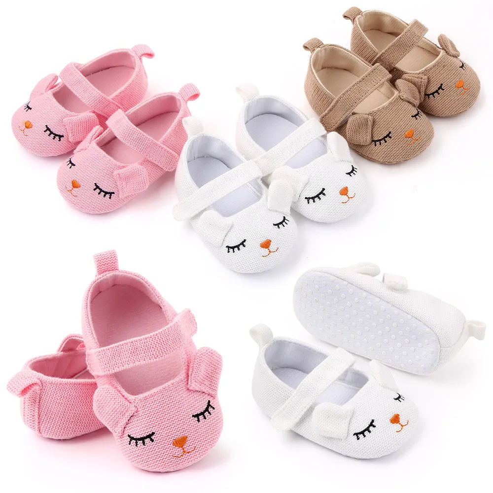 

Toddler Girls Boys Knitted Shoes First Walkers Newborn Baby Spring Autumn Soft Sole Cute Animal Prewalker Newborn Baby Shoes