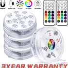 Подводный светильник RGB, 13 светодиодов, 16 цветов, IP68, с радиочастотным пультом дистанционного управления, для аквариумов, ванн