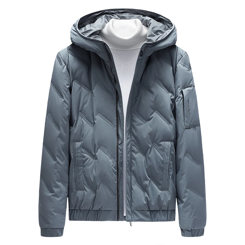HIGH QUALITY Parkas Men's White Duck Down Jackets Male Winter Warm Hooded Down Coats Man Thicken Warm Windproof Outdoor Clothes