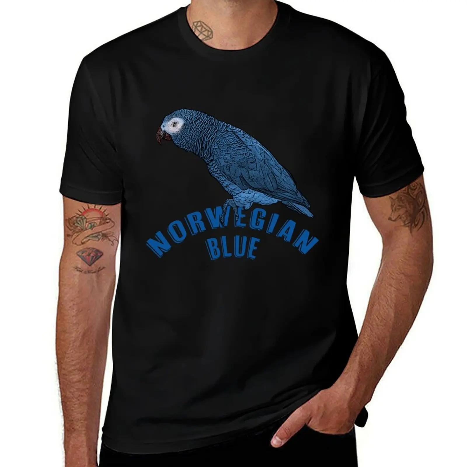 Фото Футболка Norwegian Blue, повседневная базовая футболка с коротким рукавом №1
