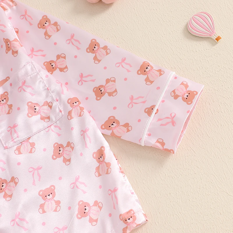 Пижамные комплекты для маленьких девочек из 2 предметов рубашка с длинными