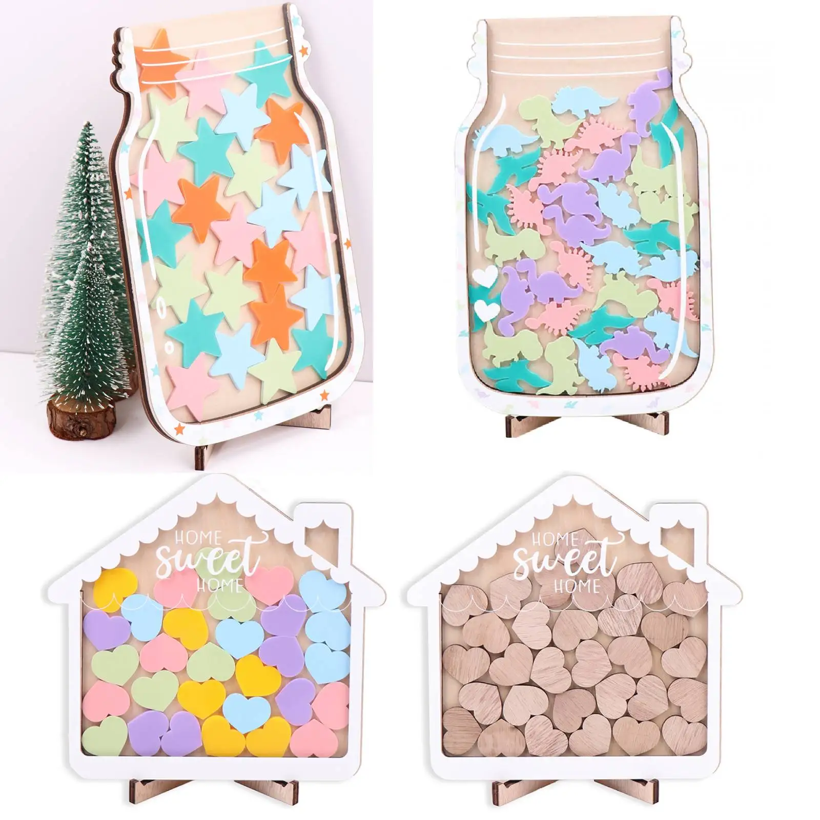 

Reward Jar with Stars Kids Routine Training Decor for Home Classroom Reward Jar with tokens(25pcs), chore chart, gifts for kids