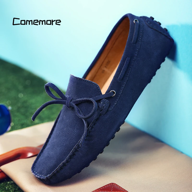 

Лоферы Comemore мужские классические, элегантные туфли на плоской подошве, без застежки, модная кожаная повседневная Летняя обувь для вождения