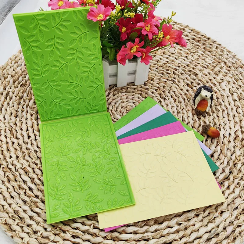 

2022 New 3d Embossed Embossed Board With Branches And Leaves Is Used For Diy Embossing Process To Make Stamp Free Metal Cutting