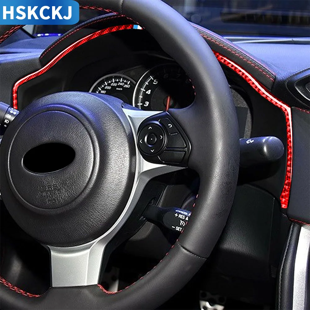 

For Toyota 86 GT86 Subaru BRZ 2017 2018 2019 Carbon Fiber Stickers Instrument Speedometer Decoration Strip Car Accessories
