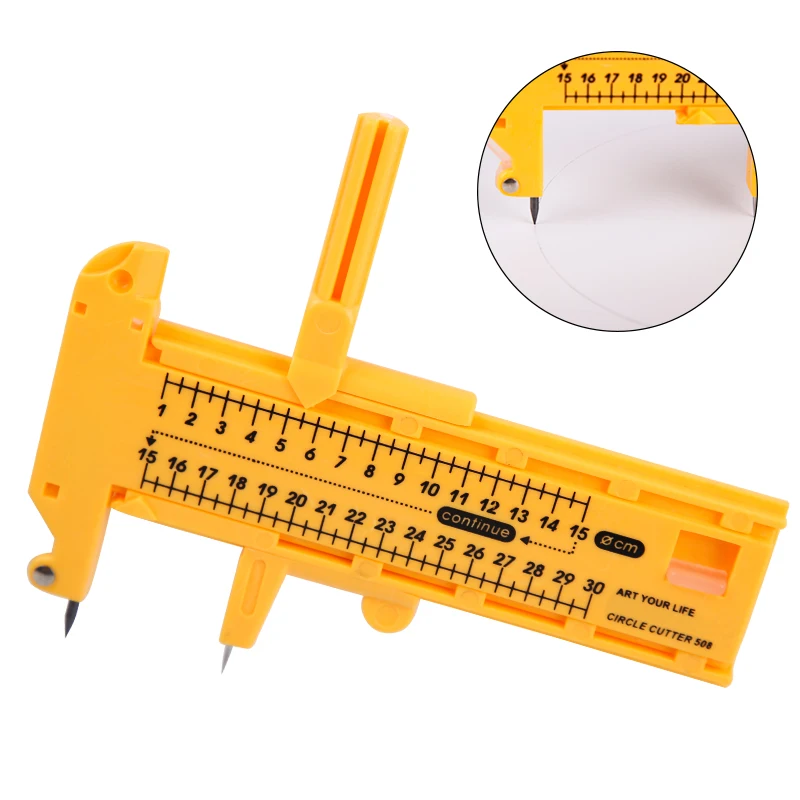 

MIUSIE Adjustable Compasses Circle Cutter Plastic Circle Cutter Rotary Paper Cut Tool For Patchwork Scrapbooking Cards
