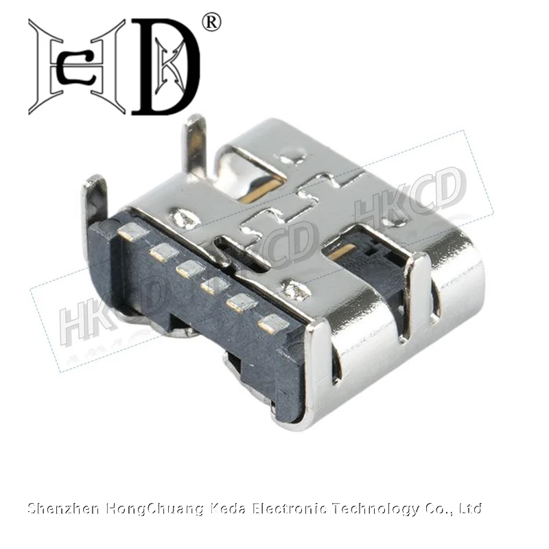 Фото 5 шт. 6-контактный разъем SMT Micro USB Type C 3.1 (женский) для монтажа SMD/DIP на печатную плату, для проектирования и самостоятельной сборки, подходит для зарядки с высоким током. №4