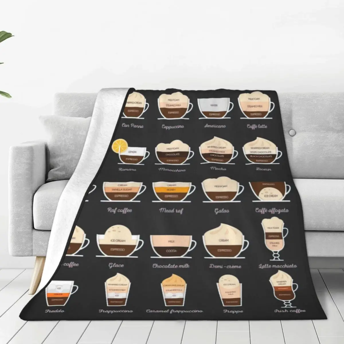 

Types Of Coffee Drinks Bed Blanket Flannel Blanket Flannel Blanket Air conditioning blanket
