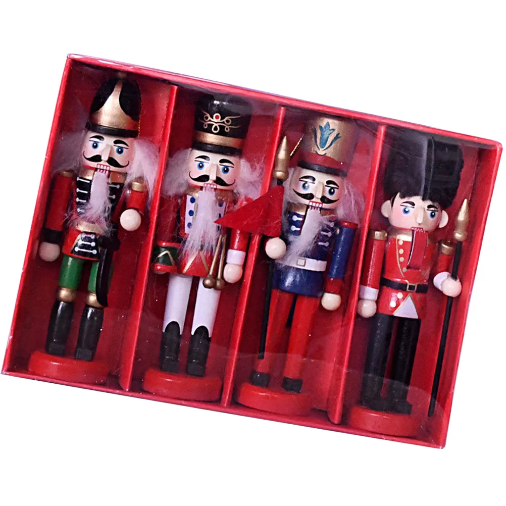 

Nutcracker Christmas Ornaments Nutcrackers Xmas Hanging Figures Wooden Wood Decorations Tree Decor Soldiers Mini Fornut