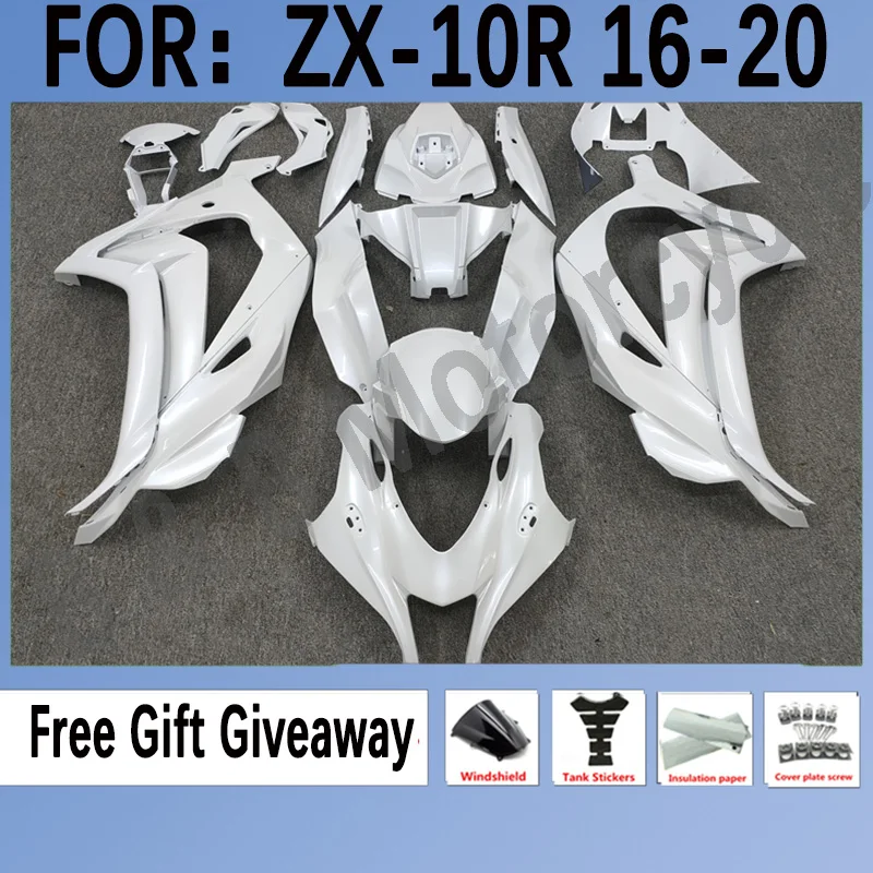 

Полный обтекатель для Kawasaki ZX-10R 2016 2017 2018 2019 2020 ZX10R 2016-2020 комплект обтекателей для кузова белый