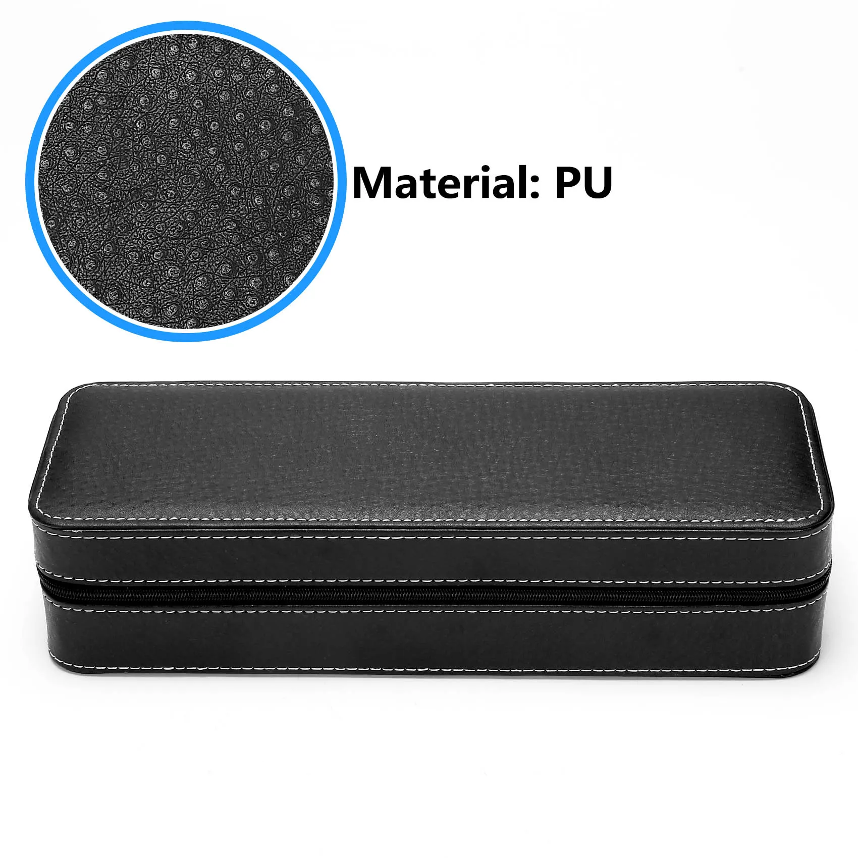 6 Slot Watch Box Portable Travel Zipper Case Collector Storage Jewelry Storage Box