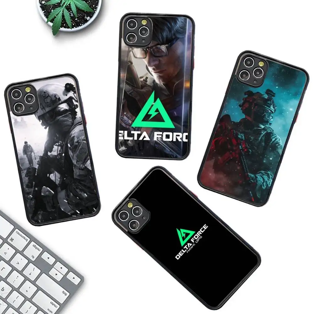 Фото Чехол для телефона Tactical Shooter Game Delta Force для iPhone Air 16 15 14 Plus 13 12 11 Pro Max, матовый, противоударный, с эффектом желе №4