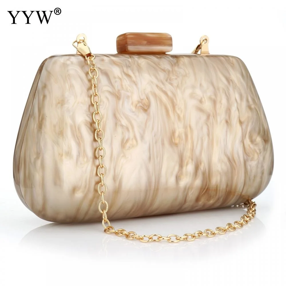 

Acrylic Bags Cute Clutches Coffee Handbag Evening Clutch Bag Wedding Party Purses Personality Women Handbags Chain Shoulder Bags