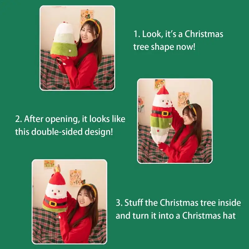 Рождественская шапка для женщин двусторонняя зимняя мягкая удобная