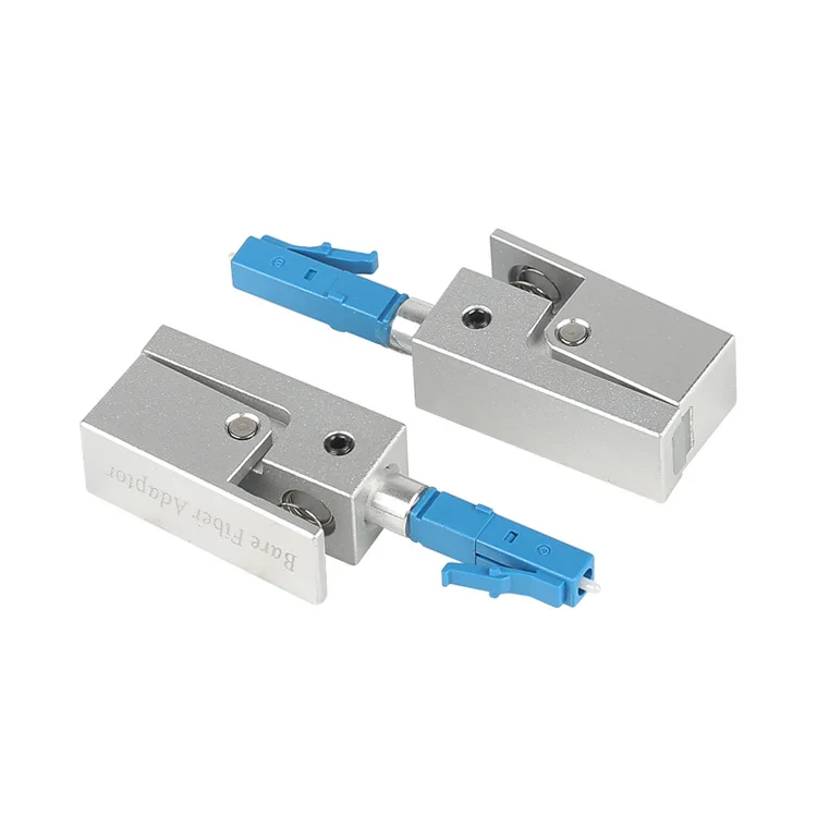 LC Square Bare Fiber Flange Bare Fiber Temporary Connection Adapter OTDR Test Bare Fiber Coupler Fixture