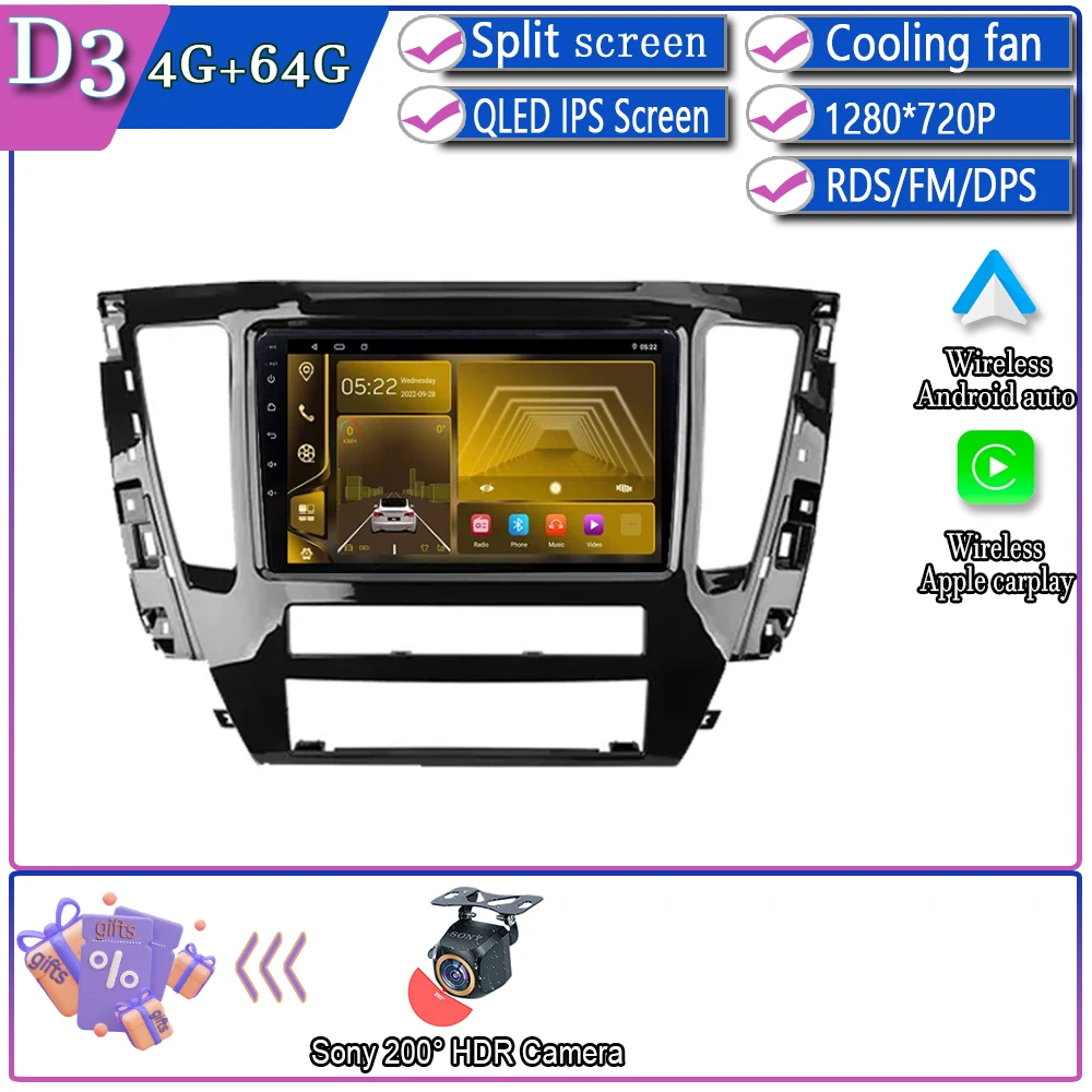 

Android 13 для Mitsubishi Pajero Sport 3 2020-2021, экран с монитором, мультимедийное стерео радио, видеоплеер, навигация, ТВ, автомобильный GPS