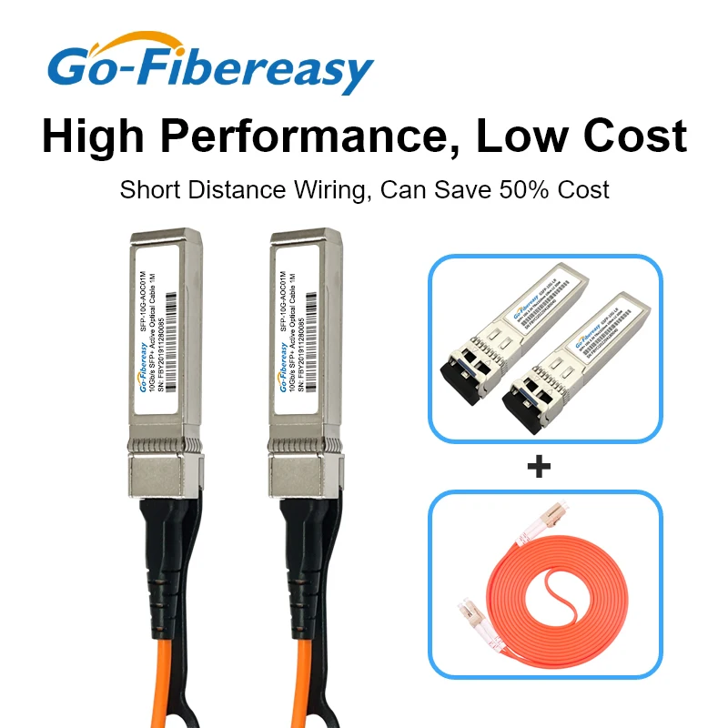 Фото Кабель 10G SFP+ к SFP+ AOC OM2 3 м/5 м/7 м LSZH Активный оптический кабель SFP для микроTik, Ubiquiti, Milananox... и оптоволоконного переключателя №3