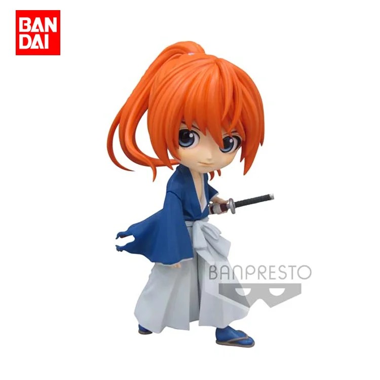 

Bandai Banpresto Rurouni Kenshin Qposket Himura Kenshin HIMURA KENSHIN Drawing Swords Q version Ornament Anime Model Action Doll
