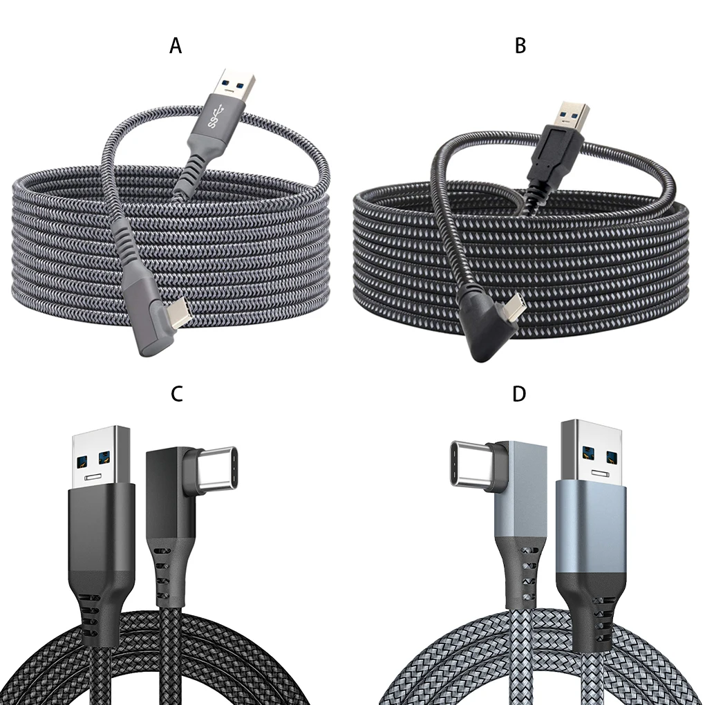 

VR Cable Charging Type-C Date Line Gaming Headphone Adapter Grey 3 Meters