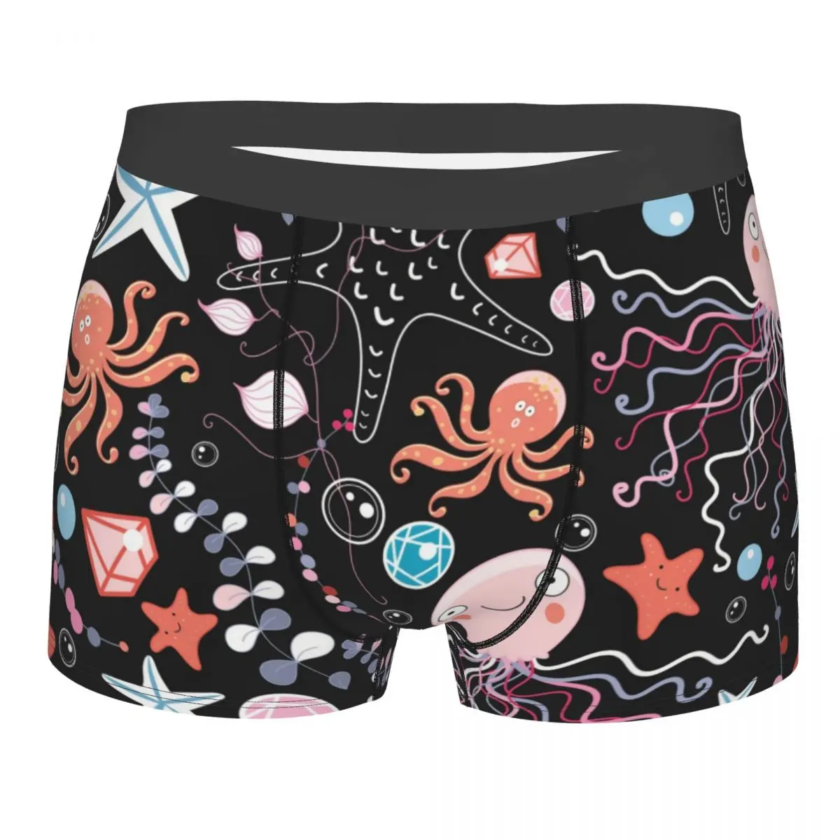 

Underwear Male Panties Underpants Boxershorts Octopus And Jellyfish Cute Sea Creature Men Boxers Sexy Boxer Homme