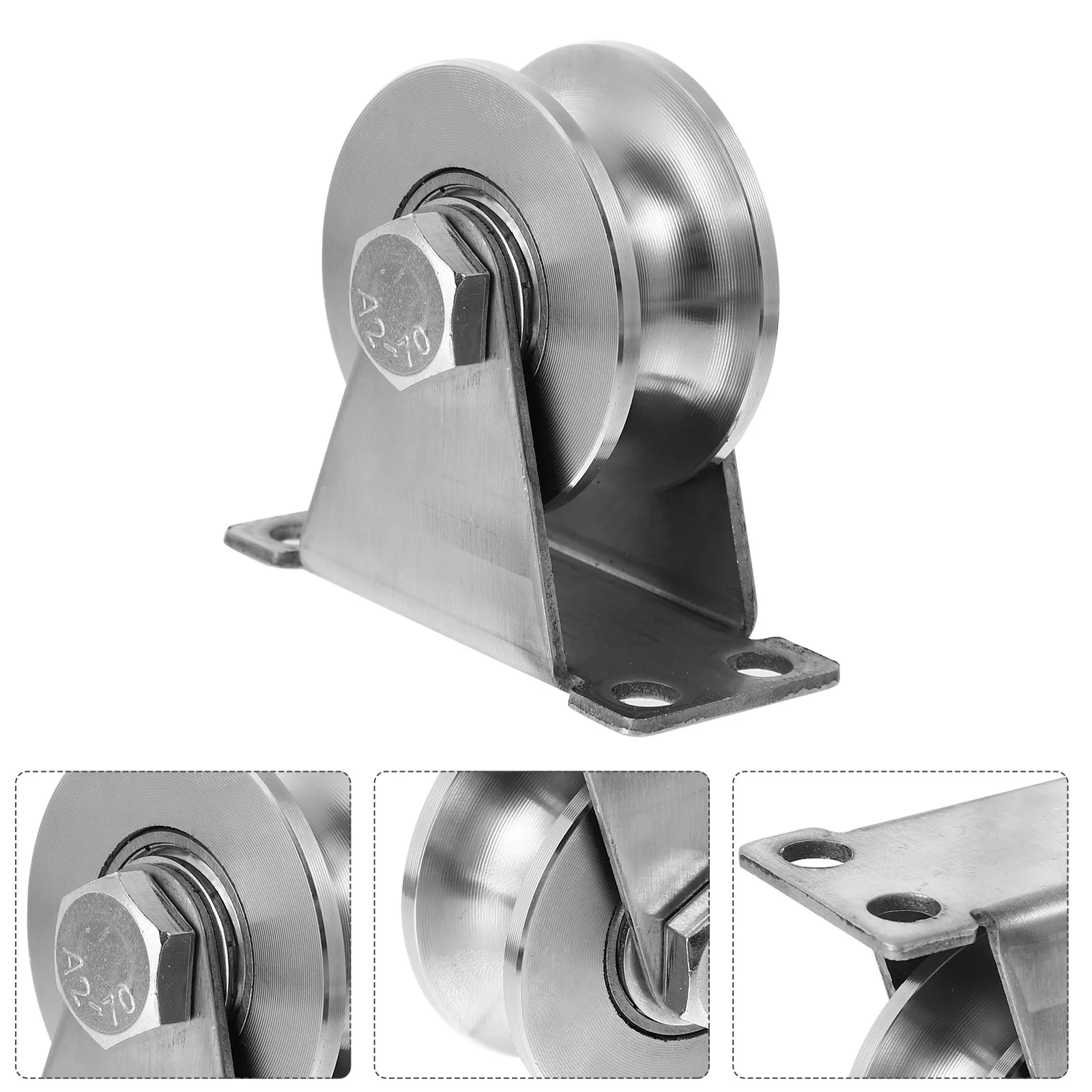 

Groove Wheel Stainless Steel Stainless Steel Pulley Roller Single Pulley Block for Gym Cbale System Wire Rope Sliding gate