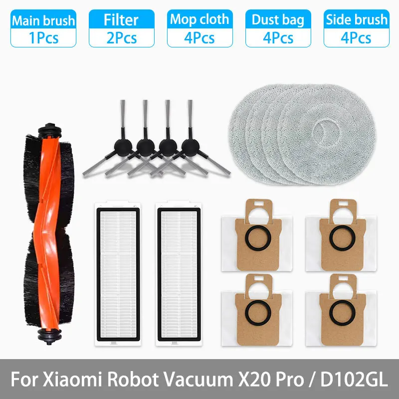 

Аксессуары для робота-пылесоса Xiaomi X20 Pro / D102GL GIOIO