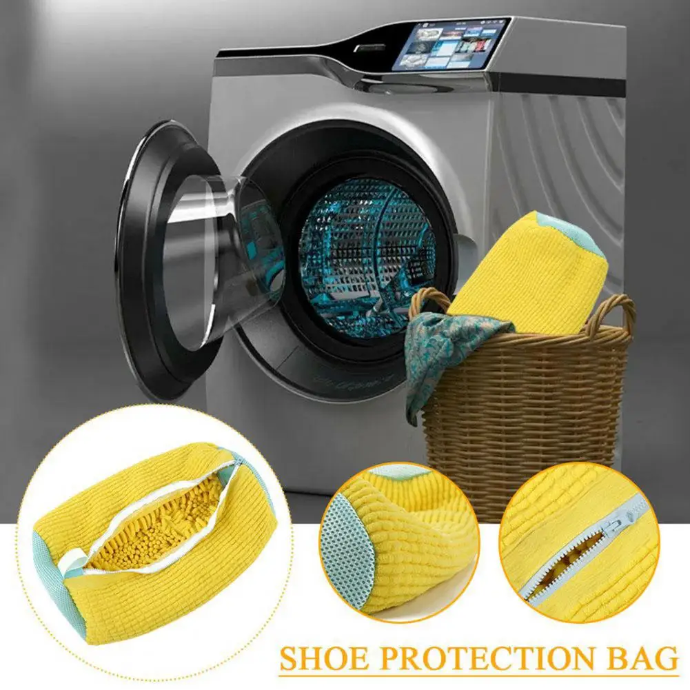 

Washer Shoe Bag Capacity Shoe Washing Bag Anti-deform Reusable Cylinder for Safe Shoes Laundry Multi-functional Home Supplies