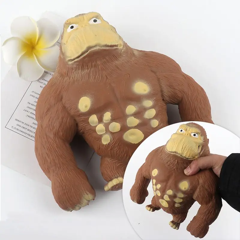 

Растягивающаяся скульптура Gorilla, тянущаяся, изгибающаяся, смешная игрушка Gorilla, наколенный песок, игрушка Против тревоги