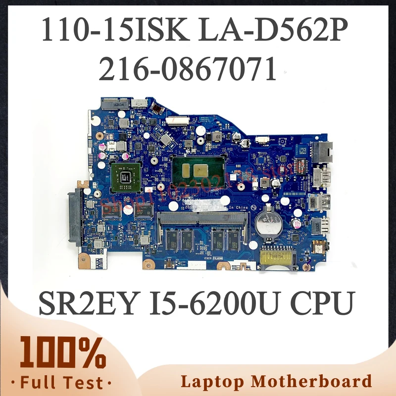 

Mainboard BIWP4/P5 LA-D562P 216-0867071 For Lenovo IdeaPad 110-15ISK Laptop Motherboard With SR2EY I5-6200U CPU 100% Full Tested