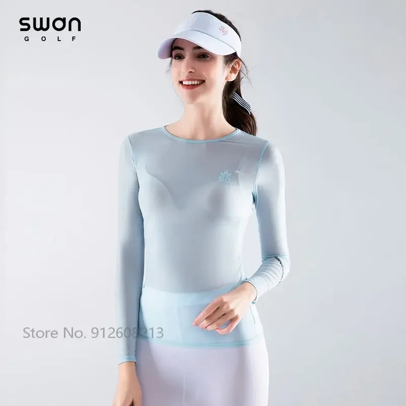 SG женское охлаждающее нижнее белье с длинными рукавами ледяной шелк