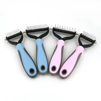 pet hair removal comb for dogs cat detangler fur trimming dematting deshedding brush grooming tool for matted long hair curly