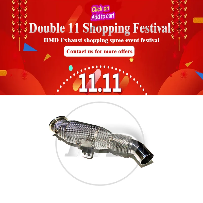 

HMD Exhaust Manifold Downpipe for BMW B58 3 4 5 6 7 series 3.0T Car Accessories With Catalytic Converter Header Without cat pipe