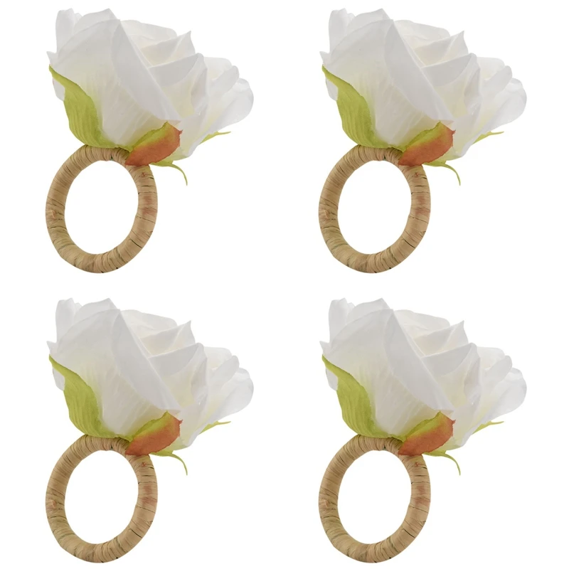 

Набор ручной работы из 4 предметов, подставка для салфеток в виде виноградной лозы, кольца, украшения для стола, свадьбы, банкета