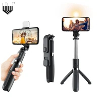 YLW Wireless Bluetooth Handheld Gimbal Stabilizer Mobile Phone Selfie Stick tripod with fill light shutter for IOS Android