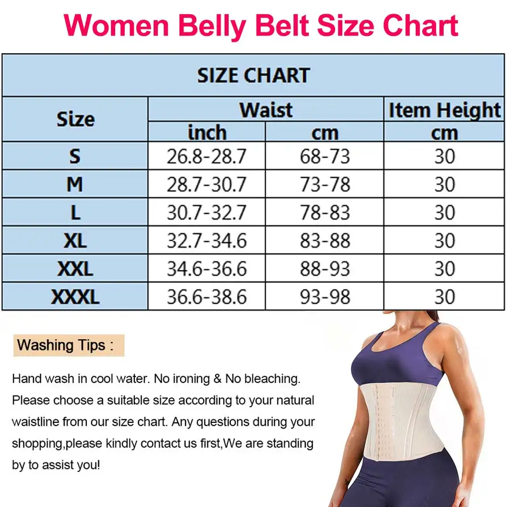 SEXYWG Waist Trainer Corset Firm Waist Support Belt Waist Cincher Tummy Trimmer for Women Slim Corset Back Support Belt