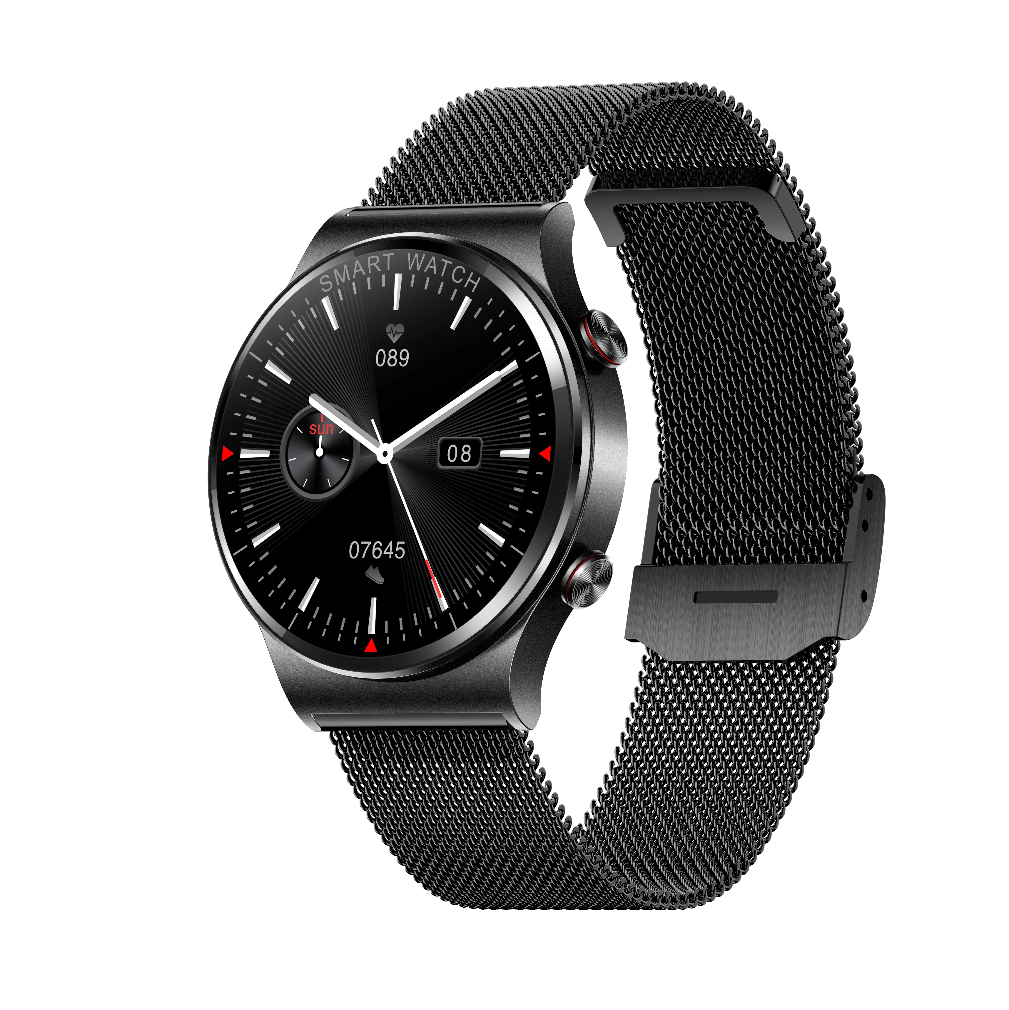 

New Style AK36 Steel Strap 1.28 Inch IPS Screen 240*240 BT Sport Smart Watch
