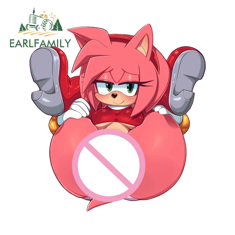 EARLFAMILY 13 см x 12 2 Amy Rose Lewd наклейки женские пушистые сексуальные искусственные
