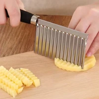 creative wavy potato cutter multifunctional vegetable cutter stainless steel strip cutter chip knife grater kitchen supplies