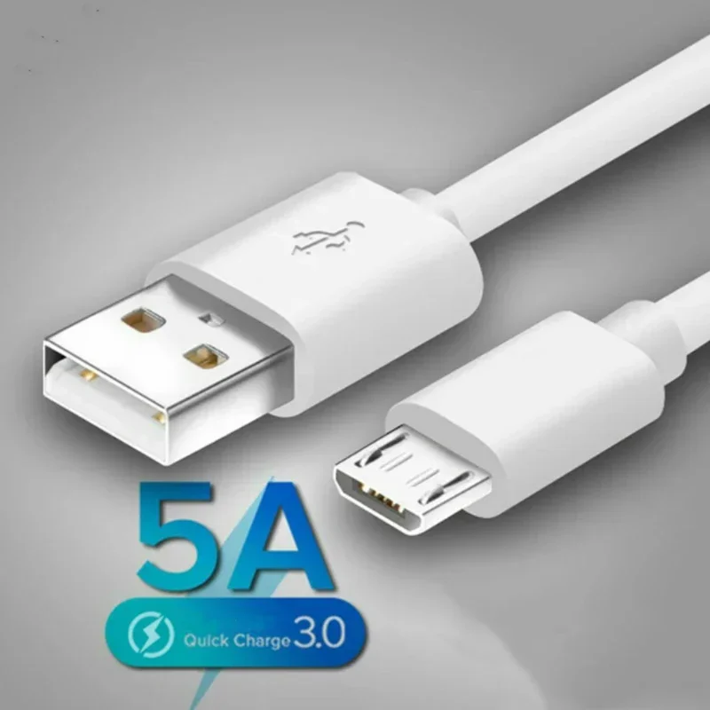 Фото Кабель Micro USB 5A, провод для быстрой зарядки, кабель типа c для мобильного телефона для Xiaomi redmi Samsung, Android, кабель для передачи данных Micro USB №1
