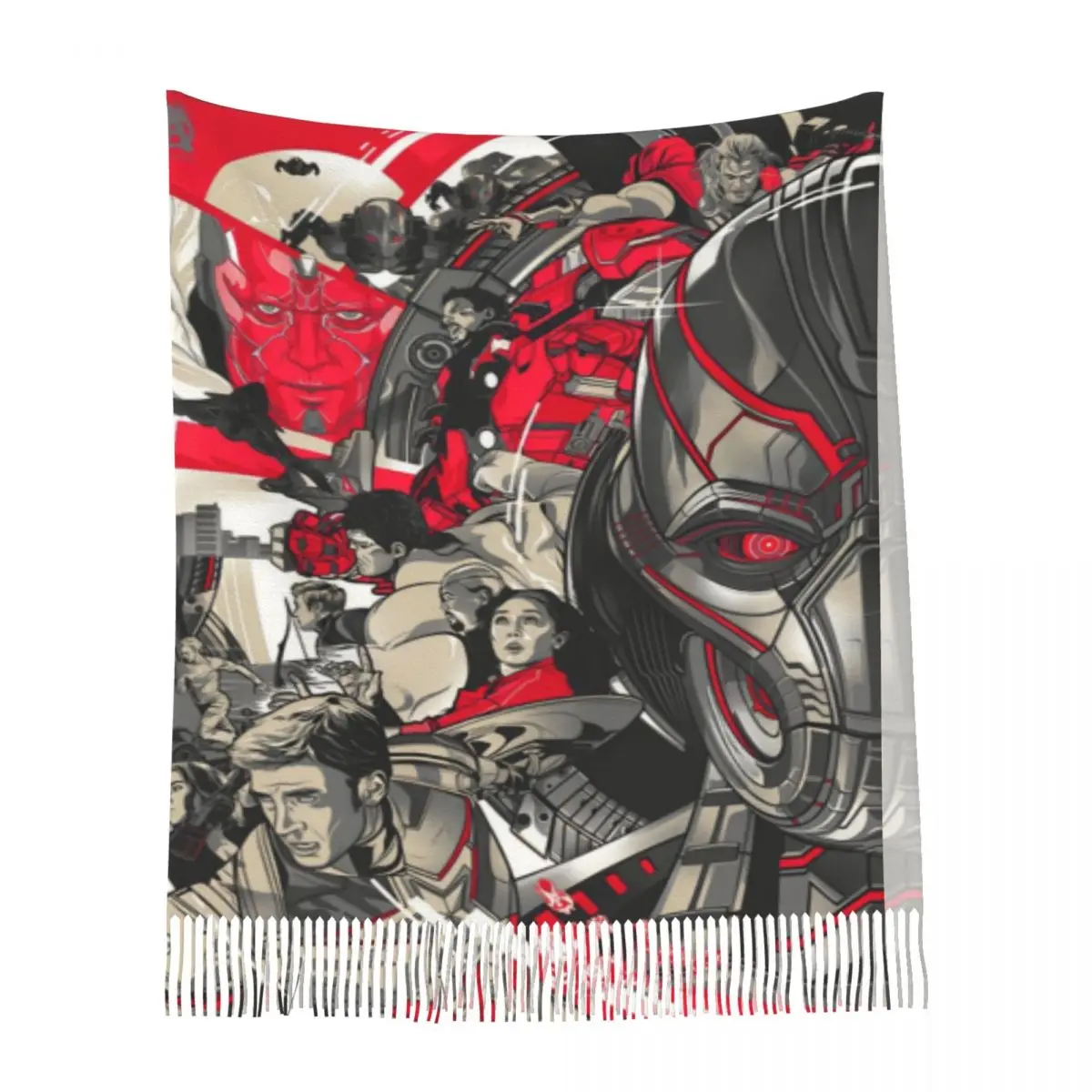 Сверхтонкая шаль с кисточками Marvel Мстители пленка в зимний популярный